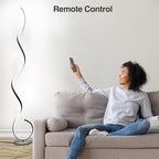 CHICLUX Spiral Floor Lamp, Dimmable LED Floor Lamp with 3 Color Temperatures, Ultra Bright, Modern Standing Tall Lamp with Remote Reading Floor Lamp for Living Room Bedroom Office