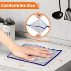 COBETE Non Scratch Wire Dishcloth,Double-Layer Wire Dishwashing Rags for Wet and Dry,Wire Miracle Cleaning Towels and dish Cloths Multipurpose For Washing Dishes,Cookware, Sinks,Stove Tops,10Pack Blue