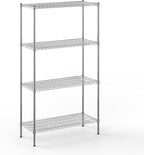 18" Deep x 42" Wide x 74" Height Wire Shelving Kit | 4-Tier | NSF Commercial Storage Rack Unit