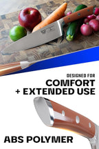 Dalstrong Chef Knife - 8 inch - Gladiator Series - Forged High Carbon German Steel - Orange ABS Handle - Full Tang Kitchen Knife - Cooking Knife - w/Sheath - Razor Sharp Chef's Knife - NSF Certified