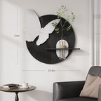 3D Textured Black and White Abstract Wall Art with Vase, White Butterfly Wall Decor, Modern Painting Artwork, Minimalist Wall Decor for Living Room Hallway Dining Room Bedroom Office, 25.6x24 In