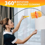 30 Pack Dusters Refill Compatible with Swiffer Dusters for Cleaning, with 1 Handle, Multisurface 360° Dusters with 4X Microfibers, Disposable Heavy Duty Duster Refills, Helps Remove Allergens