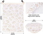 LAKE OF FIRE 16.9"x12.6" Reusable Bread Storage Bags for Homemade Bread with Reusable 2 Bowl Covers,Large Sourdough Bread Bags Food Storage Cloth Bag (White + Bread)