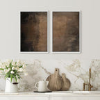 SIGNFORD Framed Canvas Print Wall Art Set Abstract Earthy Tones Modern Minimalist Abstract Shapes Illustration Modern Art Decorative Nordic Nature for Living Room, Bedroom, Office - 24"x36"x2 White