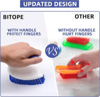 Heavy Duty Scrub Brush Pack of 2, Cleaning Brush with Comfortable Grip for Bathroom, Shower, Carpet, Sink Cleaning