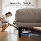 iDOO Cordless Electric Mop, Mops for Floor Cleaning Machine for Home, Detachable Water Tank & Headlight, Power Spin Spray Floor Scrubber for Tile, Hardwood, Laminate Cleaning, White-4 Pads