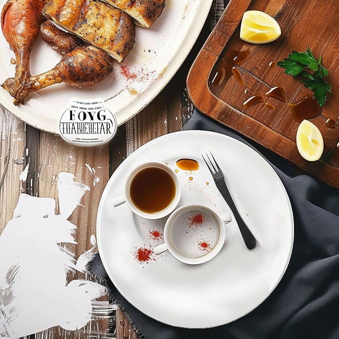 Amazon 6-Piece 10.5" White Dinner Plates Lightweight Round Plates, Simply Dessert Plate, Triple Layer Glass and Chip Resistant, for Microwave and Dishwasher Safe Scratch Resistant, Winter Frost White