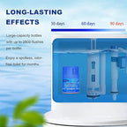 Toilet Bowl Cleaners 2 Bottles | Automatic Long-Lasting Blue Toilet Cleaner Tablets, Septic Safe Toilet Bowl Tablets in Bottles | Larger capacity | Prevent Stain Buil（2800 Flushes Each）