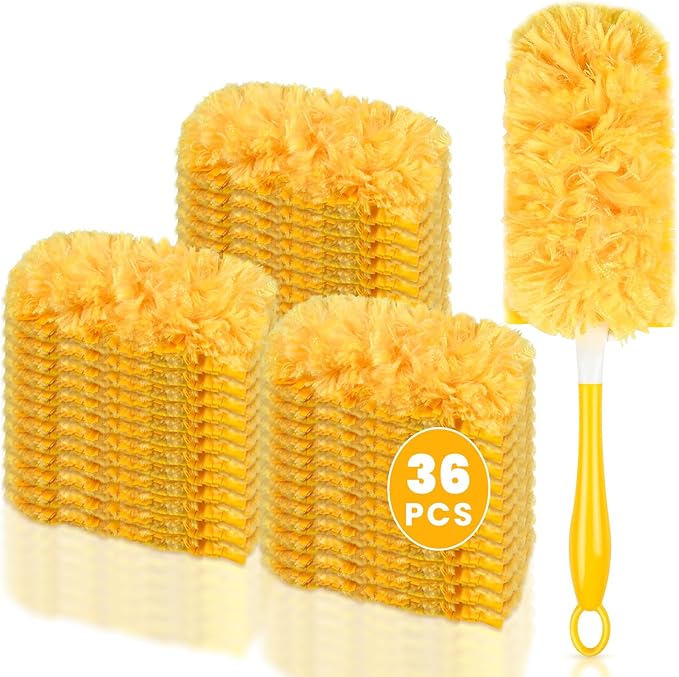36-Pack Duster Refill Compatible with Swiffer Duster 360 Degree Disposable Heavy Duty Dusters with Handle for Cleaning