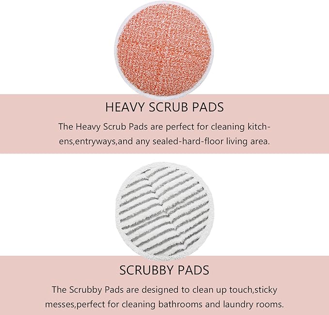 Replacement Pads for Bissell Spinwave Mop: 10 Pads for Bissell Spinwave,Spin Wave,Crosswave Expert/Pet/Cordless Hard Floor 2124 20393 2039a 20399 2039w 23159 23157 Spin Mop Cleaner Scrub Scrubber Pads