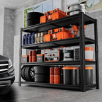 Storage Shelves Heavy Duty, 48"L x 18"W x 72"H Garage Storage Shelves Unit Loads 2960LBS, 4-tier Adjustable Metal Industrial Utility Shelf Rack for Kitchen, Laundry Room, Pantry, Warehouse, Basement