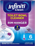 Toilet Bowl Cleaner Rim Hanger, 6 Count Automatic Bowl Toilet Cleaner, Cleans and Freshens Toilet Bowl, Lavender Scent - 7 Month