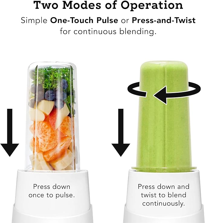 Tribest PB-410WH-A Personal Blender II, Small Blender for Shakes and Smoothies with Portable Blender Cups, White