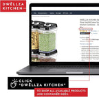 DWËLLZA KITCHEN Mini Airtight Food Storage Containers with Lids – Set of 6 Clear Plastic Small Pantry Containers for Spices, Candy, Nuts, Coffee or Tea, BPA-Free, Keeps Food Fresh & Dry