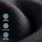 Bare Home Polar Fleece Blanket - Full/Queen - Black - Warm & Cozy - Premium Fleece - Throw for Bed, Sofa, Camping, Travel and Cold Nights - Lightweight Blanket (Full/Queen, Black)