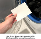 FREY Naturally Scented Dryer Sheets - Fabric Softener for Soft, Fresh & Clean Clothes (2-pack, Fragrance-free)