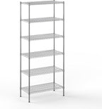 18" Deep x 36" Wide x 86" Height Wire Shelving Kit | 6-Tier | NSF Commercial Storage Rack Unit