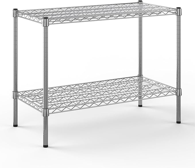 18" Deep x 36" Wide x 27" Height Wire Shelving Kit | 2-Tier | NSF Commercial Storage Rack Unit