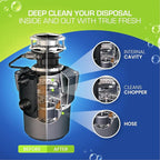 True Fresh Garbage Disposal Cleaner Powder Drop-in Sink Packets 24-Pack – Deep Cleaning & Descaling for Kitchen Sinks, Removes Odor-Causing Residue, Septic Safe, Easy-to-Use Formula