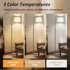 AKASUKI Floor Lamp for Living Room with 3 Color Temperatures, Foot Switch Standing Lamps for Living Room, Bedroom, Office, Arc Mordern Floor Lamp with 9W LED Bulb Included