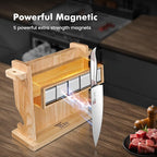 Japanese Knives Set for Kitchen, Magnetic Knife Set with Block and Sharpener, Stainless Steel Knife Set as Gift for Couple, Wedding, Women or Mom with Gift Box, 14 PCS Redd Dot