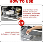 Eco Dishwasher Detergent Sheets Up To 160 Loads, Grapefruit Scent Plastic Free Dishwashing Soap Strips With High Efficient Solid Enzyme, Leaving Dishes Sparkling Clean