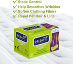 Dr.Easy Dryer Sheets Lavender Plant Based all ingredients for Sensitive Skin 160 Ct 100% Rayon Fabric Softener sheet for laundry No Dyes Reduce Static & Wrinkles Soften Clothes Help Repel Pet Hair