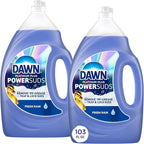 Dawn Platinum Plus PowerSuds Dish Soap Liquid, Dishwashing Liquid, Dish Detergent, Fresh Rain Scent, 51.5 fl oz (Pack of 2)