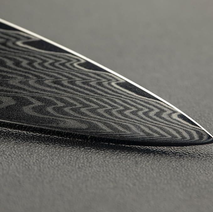 7-Piece Damascus Knife Block Sets, Damascus Knife Set for Professional Chefs, Cutlery Kitchen Scissors and Knives, Premium Razor Sharp Professional Chef Knife with Kitchen Shears and Block Set