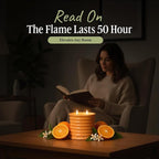 Scented Luxury Candles in Handmade Ceramic Jars, Soy Wax | Orange Blossom – Orange & Mimosa, Large Candle | Non Toxic, 2 Wicks, Reusable Big Orange Jar | Natural Spring Aromatherapy for Women & Men