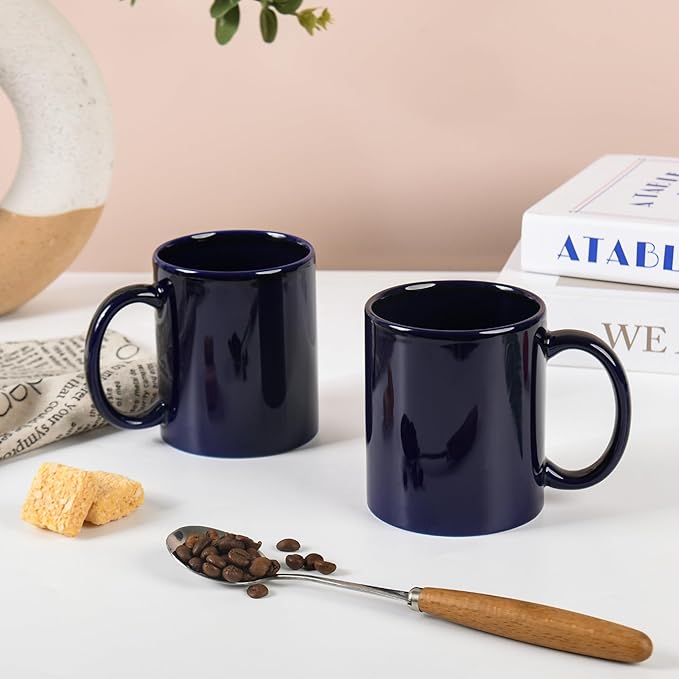 12oz coffee mug set of 6 Coffee Mugs for Coffee, Tea, Cocoa, Milk（cobalto）