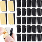 30 Pieces Self-Adhesive Clips Wall Tapestry Clips Sticky Plastic Photo Small Hanging Spring for Poster Photo Wall Teacher Student Home Applications(Black)