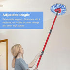 Spin Mop Replace Head, Base, Scrubber, Mop Handle for OCedar RinseClean 2-Tank System, Include 2 Microfiber Mop Refills, 1 Mop Handle, 1 Base and 1 Scrub Brush for Dry Wet Use Floor Deep Cleaning