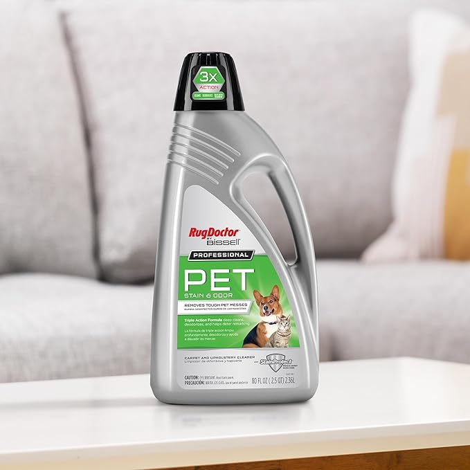 Rug Doctor by BISSELL Professional Triple Action Pet Stain and Odor Deep Carpet Cleaner, 80oz