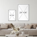 SIGNFORD Framed Canvas Print Wall Art Set Mid-Century Forest Fern Leaf Collage Abstract Shapes Illustration Modern Art Decorative Nordic Nature for Living Room, Bedroom, Office - 16"x24"x2 White