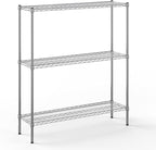 14" Deep x 48" Wide x 54" Height Wire Shelving Kit | 3-Tier | NSF Commercial Storage Rack Unit