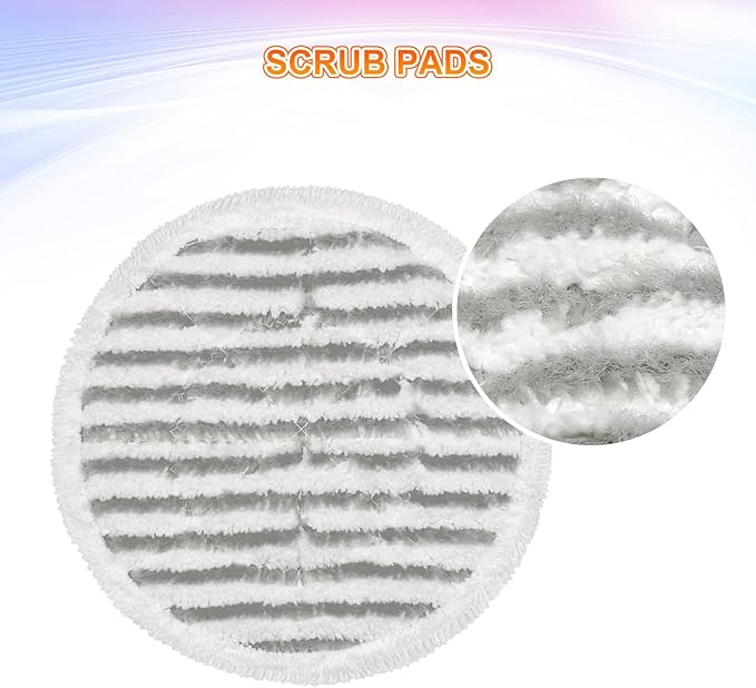 6 Pack S7000 Steam Mop Pads Replacement For Shark S7000AMZ S7001 S7001TGT S7000 Series Steam Mop, Microfiber and Reusable Mop Pads for Shark Steam & Scrub All-in-One Scrubbing Mop Pads for Cleaning