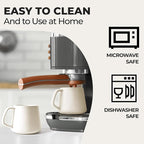 MIAMIO - Coffee Mugs Set of 4 / Large Ceramic Coffee Cups (14 oz) - Mug for Cappuccino, Tea, Espresso - Microwave and Dishwasher Safe - Luxe Collection (White Series)