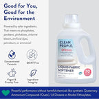 The Clean People Liquid Fabric Softener - Softens & Removes Static Cling - Vegan (50 Fl Oz, Spring)