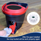 3 Pcs Easy Mop Pedal Broom Spin Replacement One Way Clutch Bearing Bucket Gear Sprockets Repair Compatiable with Oceda/Vilida and Market 90% Spin Mop System, Mop Gears (3 Pcs Bearing Bucket Gears)