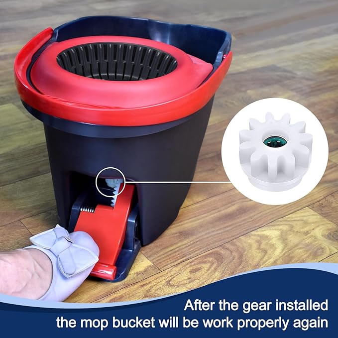 3 Pcs Easy Mop Pedal Broom Spin Replacement One Way Clutch Bearing Bucket Gear Sprockets Repair Compatiable with Oceda/Vilida and Market 90% Spin Mop System, Mop Gears (3 Pcs Bearing Bucket Gears)