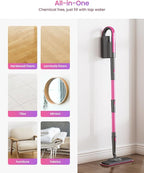 Schenley 19-in-1 Steam Mop Dual-Rod Design with Detachable Handheld Steamer for Walls, Grouts, Hard Floors, Tiles, includes Multi-purpose Accessories and Washable Microfiber Pads