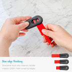 Dreamfarm Cleana 2-in-1 Self-Sharpening Cleaning Scraper & Hook Scraper, Safe for Non-Stick - Pack of 2, Party Mix