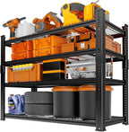 Storage Shelves Heavy Duty 4 PCS, 36"L x 16"W x 60"H Garage Wire Shelving Unit Loads 1920LBS, 4-tier Adjustable Metal Industrial Utility Shelf Rack for Kitchen, Laundry, Pantry, Warehouse, Basement