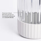 Beast Mega 1200 | Premium Countertop Blender | Smoothies, Shakes, Sauces, Dips, Soups | Blends Ice and Frozen Fruit | Includes Extra Lids and Straw System | 1200W | (Cloud White, 120V)