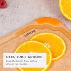 Elihome Cutting Wise 4pcs Kitchen Cutting Board Set, Non Slip Feet, Color Coded with Food Icon, Natural Wood Fiber, Dishwasher Safe, Eco-Friendly, Juice Grooves,Non Porous, BPA Free, Made in USA
