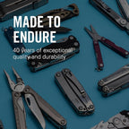 LEATHERMAN, FREE K2, Folding Pocketknife, 8-in-1 Multi-tool for Everyday Carry (EDC), Home & Outdoors, Made in USA, Silver (K2X with Serrated Blade)