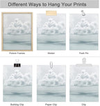 SIGNWIN Poster Bathroom Decor 8"x10"x 4, Wall Art Room Decor Multicolor for Living Room, Bedroom, Office White Nautical Ocean Sea Beach Grass Seagull Landscape Nature Wilderness Realism Landscape