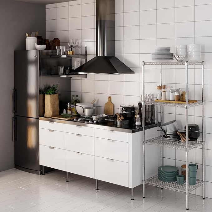 18" Deep x 24" Wide x 64" Height Wire Shelving Kit | 4-Tier | NSF Commercial Storage Rack Unit