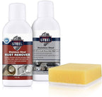 – Stainless Steel Rust Stain Remover Kit with Protector – Fast Acting for Commercial Equipment Rust Cleaner for Appliances, Grills & More – Food-Safe Stainless Steel Cleaner (4 oz)